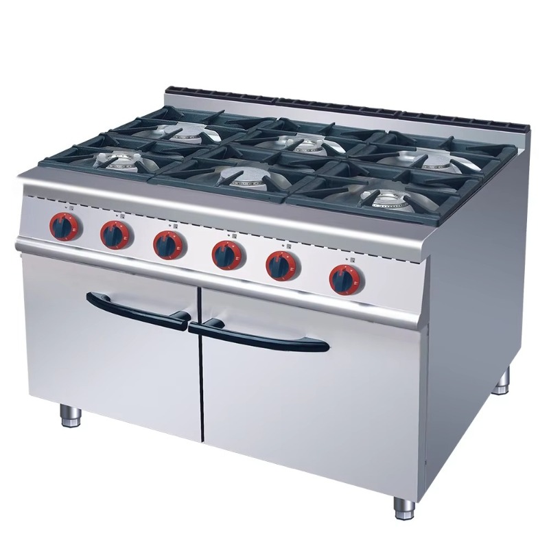Range Commercial Kitchen - Standart 6 Ocaklı Ticari Gazlı Ocak,